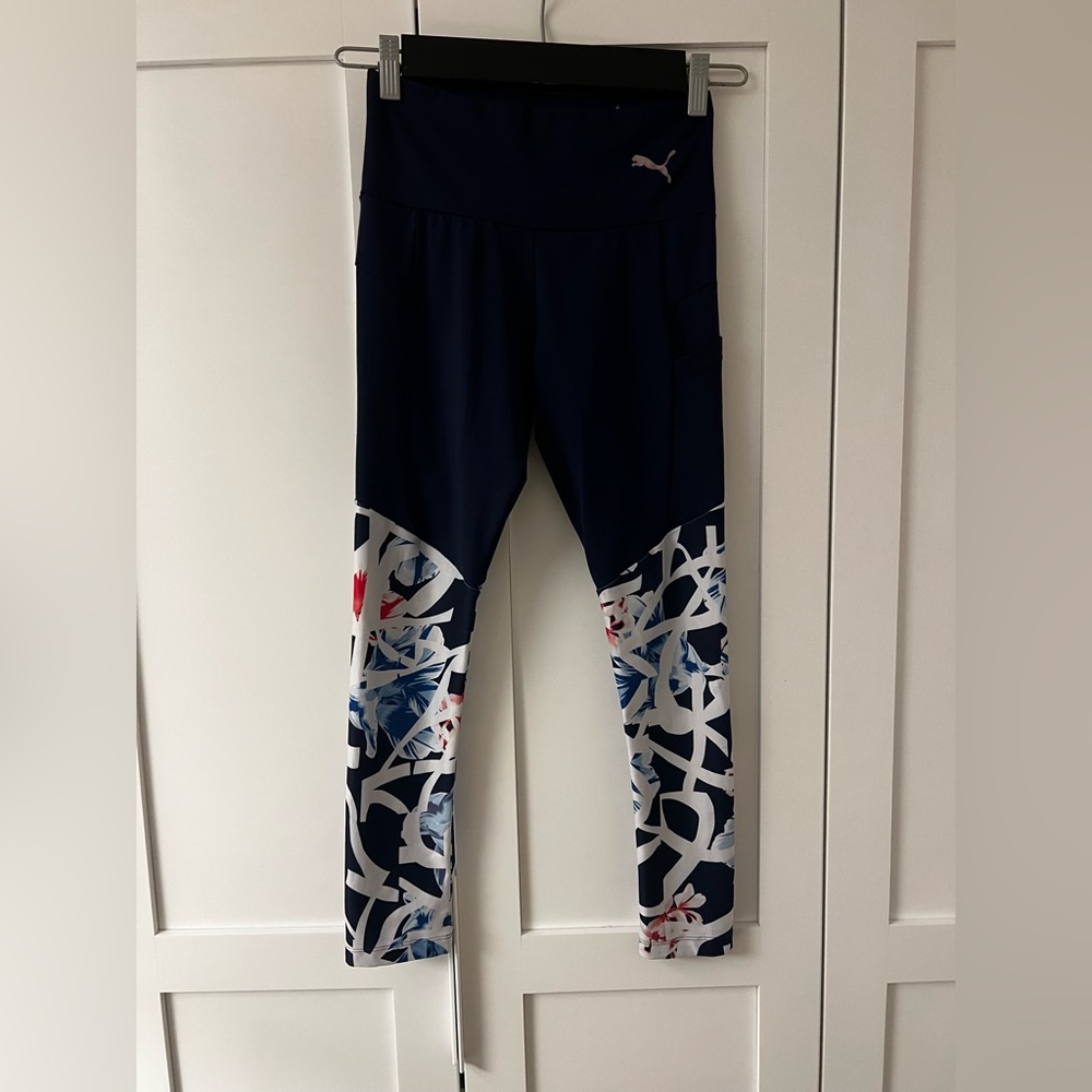 Puma Women’s Leggings, Navy, Size XS, Athletic, Gym, Casual, Running, CrossFit